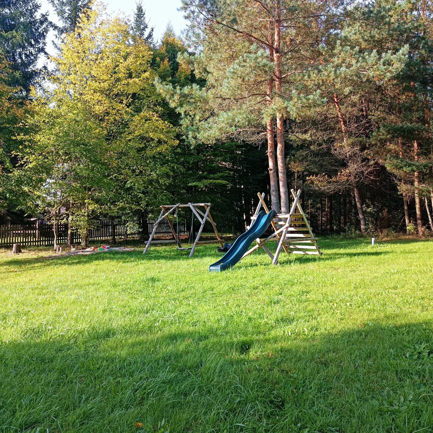 Plac zabaw przy lesie